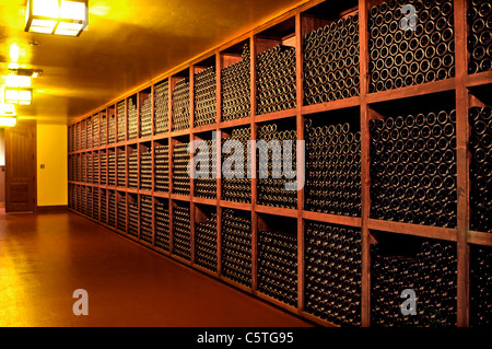 Weinflaschen zerbrochen Stockfoto