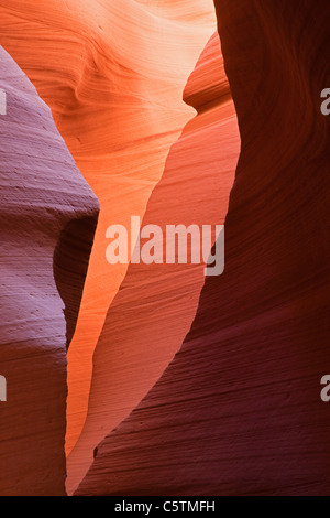 USA, Arizona, Lower Antelope Canyon, Sandsteinmauern Stockfoto