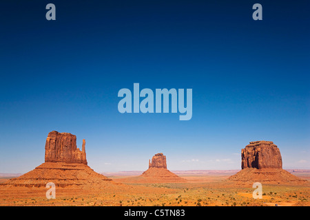 USA, Arizona, Monument Valley Tribal Park West Mitten Butte Stockfoto