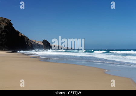 Spanien, Kanaren, Jandia, Roque del Moro, Playa de Cofete, Blick auf Strand Stockfoto