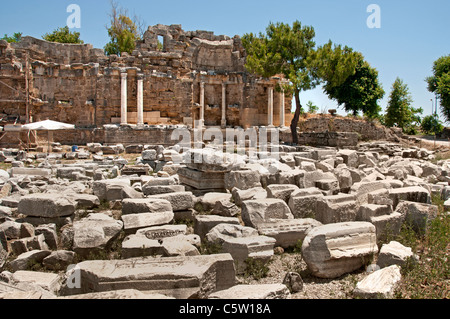 Side Türkei Ruinen römische Agora Archäologie Stadt Stockfoto