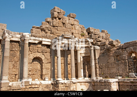 Side Türkei Ruinen römische Agora Archäologie Stadt Stockfoto