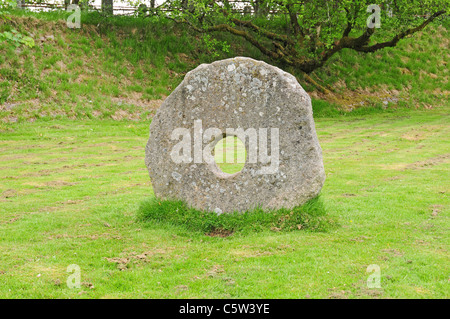 Die Hochzeit-Stein an den beiden Brücken Hotel Dartmoor. Stockfoto