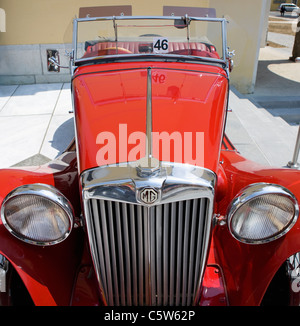 Salzkammergut, Mondsee, Nahaufnahme von Oldtimer MG TA Stockfoto