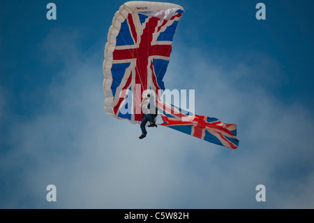 RAF Tiger Freefall Display Team - Southport Airshow 24.07.2011 Stockfoto