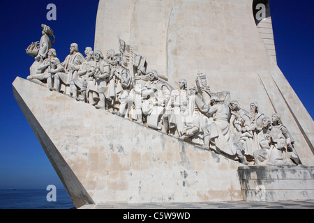 Portugal, Lissabon, Belem, Blick auf die Entdecker-Denkmal Stockfoto