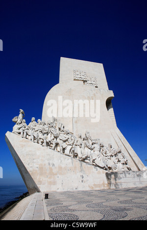 Portugal, Lissabon, Belem, Blick auf die Entdecker-Denkmal Stockfoto