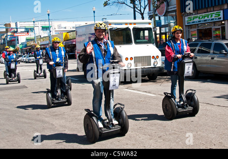 Segway Tour am Fishermans Wharf, San Francisco, Kalifornien Stockfoto