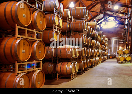 Eiche Wein-Fässer Stockfoto