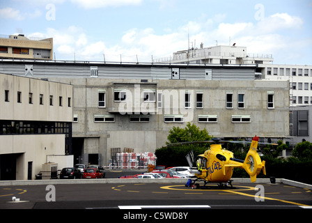 Rettungshubschrauber der Samu Clermont-Ferrand Auvergne Frankreich Stockfoto