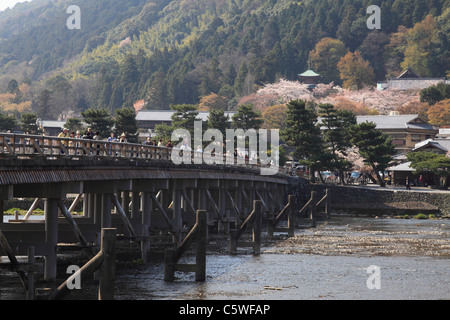 Togetsu Brücke in Arashiyama, Kyoto, Kyoto, Japan Stockfoto