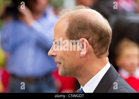 Prince Edward, Teilnahme an der offiziellen Eröffnung der Allendale Schmiede Studios im Juli 2011, Northumberland, England Stockfoto