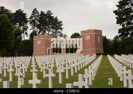 Die Gedenkstätte und die Kapelle der Rest am Oise Aisne amerikanischen Friedhof in der Nähe von Chateau Thierry Frankreich Stockfoto