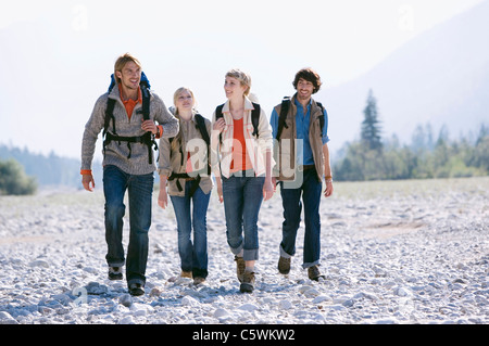 Deutschland, Bayern, Tölzer Land, Wanderer Stockfoto