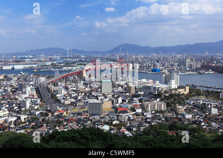 Wakato Brücke, Kitakyūshū, Präfektur Fukuoka, Japan Stockfoto