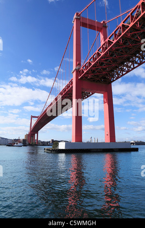 Wakato Brücke, Kitakyūshū, Präfektur Fukuoka, Japan Stockfoto