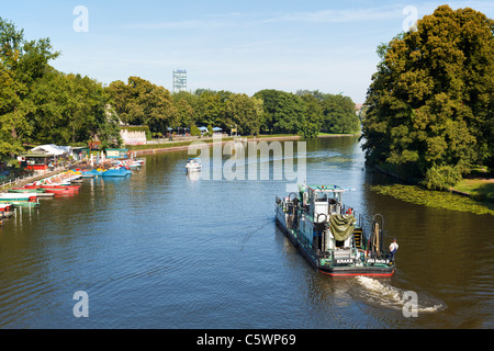 Fluss Spree von Treptower Park, Berlin, Deutschland Stockfoto