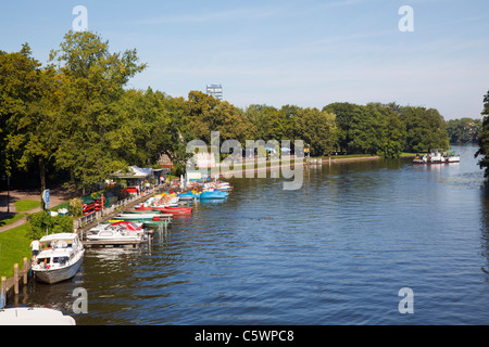 Fluss Spree von Treptower Park, Berlin, Deutschland Stockfoto