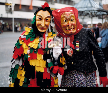 Schwäbisch-alemannischen Fastnacht, Masken Karneval, Spaettlehansele, Offenburg Hexe, D-Offenburg, Kinzigtal, Oberrhein, Schwarzwald, Baden-Württemberg Stockfoto