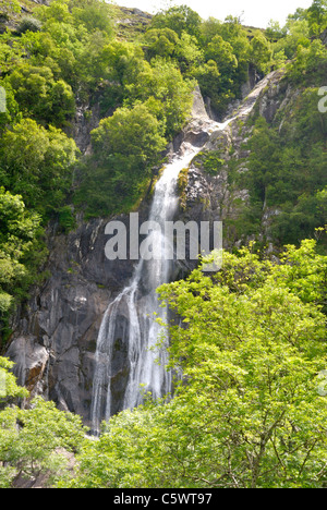 Aber Falls, Coedydd Aber National Nature Reserve, Nordwales Stockfoto