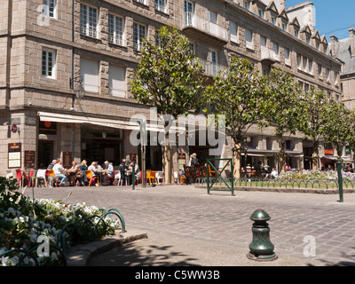 Alte Stadtmauer von St. Malo Brittany France Stockfoto