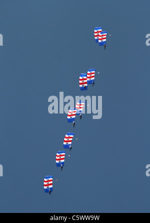 Falken Fallschirm DISPLAY TEAM RAF 3. Juli 2011 Stockfoto