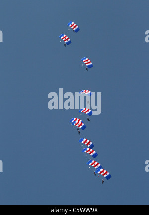 Falken Fallschirm DISPLAY TEAM RAF 3. Juli 2011 Stockfoto