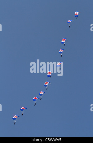Falken Fallschirm DISPLAY TEAM RAF 3. Juli 2011 Stockfoto
