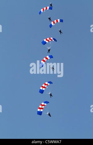 Falken Fallschirm DISPLAY TEAM RAF 3. Juli 2011 Stockfoto