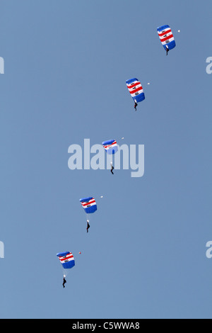 Falken Fallschirm DISPLAY TEAM RAF 3. Juli 2011 Stockfoto