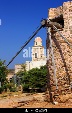 Toplou Kloster ("Moni Toplou"), im 15. Jahrhundert gegründet. Es befindet sich etwa 18 km östlich von Sitia, Lasithi, Kreta, Griechenland Stockfoto