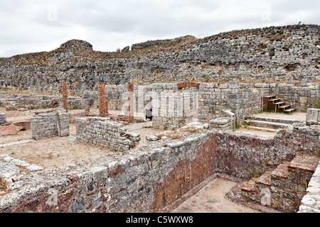 Frigidarium der Cantaber Villa Bäder (Thermae) in Conimbriga, Ruinen die am besten erhaltene römische Stadt in Portugal. Stockfoto