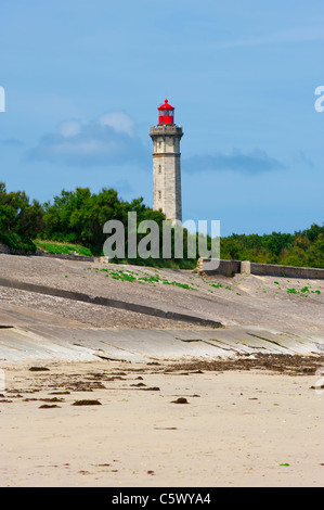Leuchtturm der Wale (Phare des Baleines), Saint-Clément-des-Baleines, Ile de Re, Frankreich Stockfoto