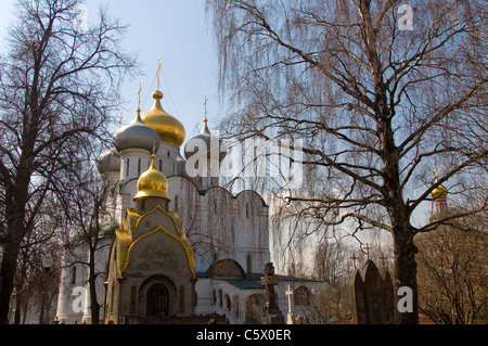 Kathedrale unserer Dame von Smolensk, Nowodewitschi-Kloster, Moskau, Russland Stockfoto