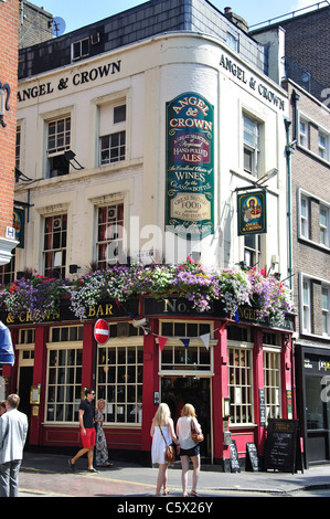 Angel & Crown Pub, St.Martin's Lane, Covent Garden, City of Westminster, Greater London, England, Vereinigtes Königreich Stockfoto