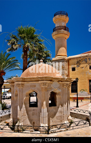 Die Moschee in der alten Nachbarschaft ("Kato Mera") von Ierapetra, Kreta, Griechenland Stockfoto