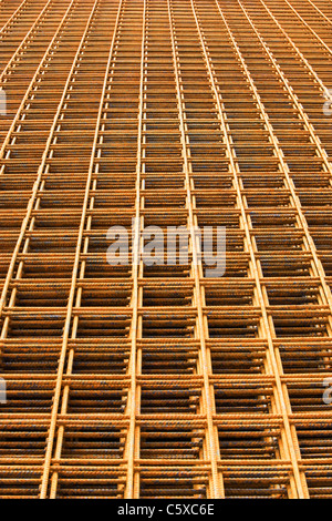 Baustahl, Raster, full-frame Stockfoto
