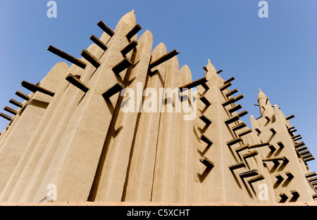 MALI Mopti, der Großen Moschee, ein Irdenes Struktur in der traditionellen Sudanesischen Stil zwischen 1936 und 1943 erbaut, auch als Moschee von Komoguel bekannt Stockfoto