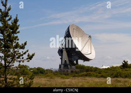 Arthur der ersten Parabolantenne am Goonhilly Erdefunkstelle in Cornwall Stockfoto