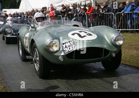 Cholmondeley Castle Pageant of Power. Die Briten bauten Aston Martin DB3 S an Cholmondeley Pageant macht. Stockfoto