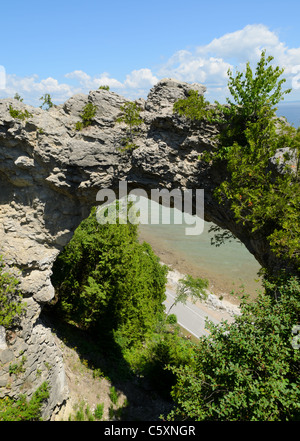 Arch Rock auf Mackinac Island, Michigan Stockfoto