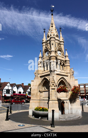 Rother Marktplatz und der amerikanischen Brunnen Stratford-Upon-Avon Stockfoto