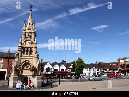 Rother Marktplatz und der amerikanischen Brunnen Stratford-Upon-Avon Stockfoto