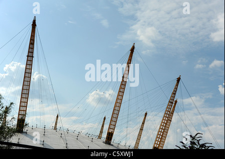 Teil des Daches des Millennium Dome in Greenwich Peninsula, South East London. Stockfoto