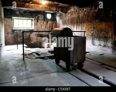 Gaskammer von Auschwitz 1 & Krematorium Stockfoto