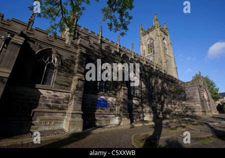 Die Pfarrei Kirche von Heptonstall, Str. Thomas der Apostel, abgeschlossen im Jahre 1854, die angrenzenden 11. Jahrhundert Kirche zu ersetzen. Stockfoto