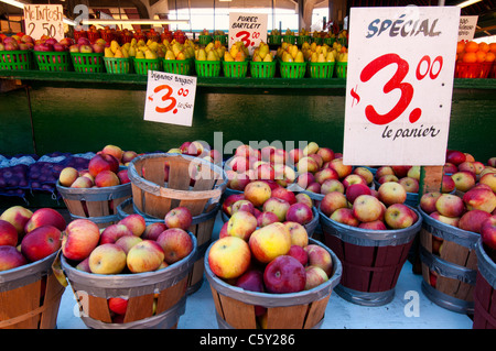 Äpfel Jean Talon Market Ottawa Stockfoto