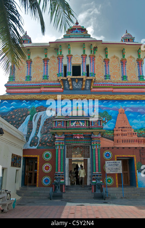 Fassade, Kunst Galerie Königspalast Thanjavur Tamil Nadu in Südindien Stockfoto