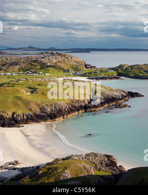 Strände und Küstenlandschaften in Achmelvich, Assynt, Sutherland, Highland, Schottland, Vereinigtes Königreich Stockfoto