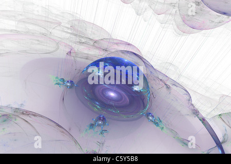 Abstrakt 3D einen Hintergrund aus bunten voll-Sphären der vielfältigen form Stockfoto